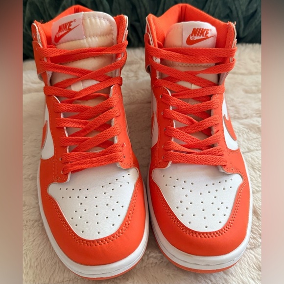Nike Dunk High Syracuse 2021 Men’s Size 7 White Orange DD1399-101 EUC - Picture 3 of 8